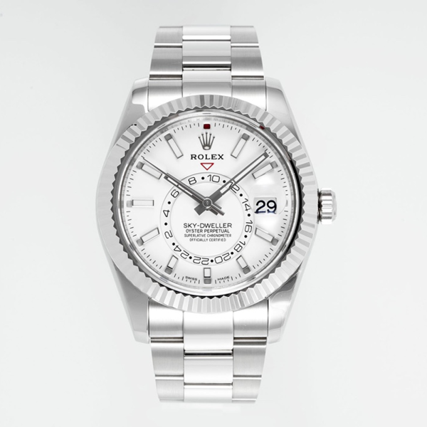 ZF공장 롤렉스 스카이드웰러 화이트 다이얼 SS 오이스터 브레이슬릿 42mm 326934