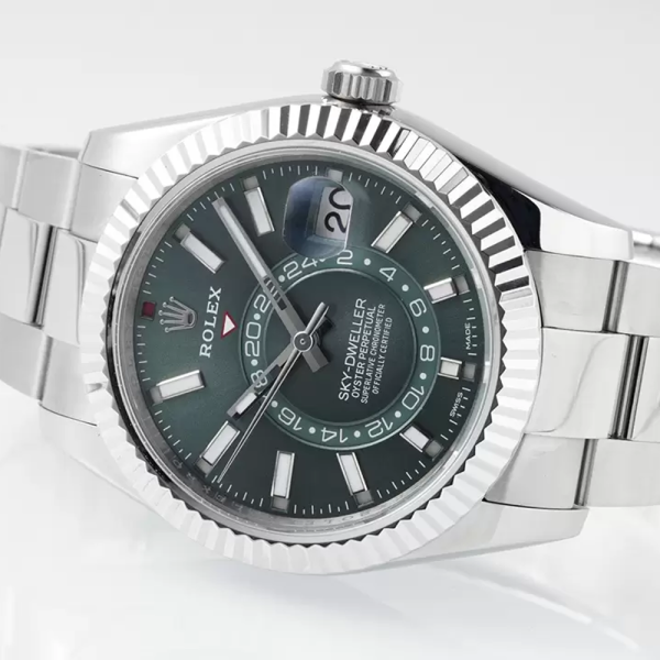 ZF공장 롤렉스 스카이드웰러 그린 다이얼 SS 오이스터 브레이슬릿 42mm 326934