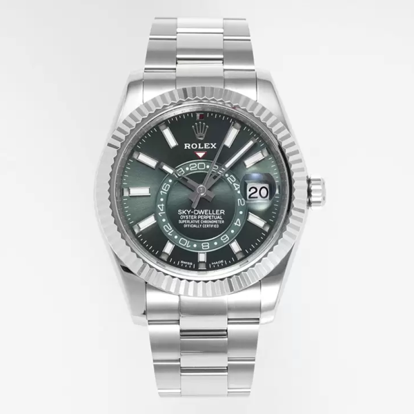 ZF공장 롤렉스 스카이드웰러 그린 다이얼 SS 오이스터 브레이슬릿 42mm 326934