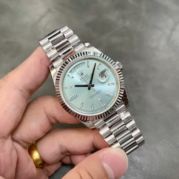 GM공장 롤렉스 데이데이트 아이스블루 다이얼 바게트인덱스 40mm V3(텅스텐 헤비 버전) 228236