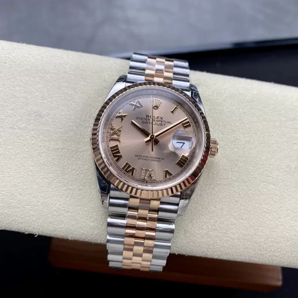 VS공장 롤렉스 데이저스트 로즈골드 로만 다이얼 콤비 쥬빌레 36mm 126231