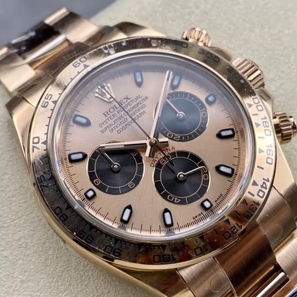 클린공장 롤렉스 데이토나 크로노그래프 골드 다이얼 바인덱스 금통 RG 브레이슬릿 40mm 116505