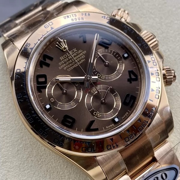 클린공장 롤렉스 데이토나 크로노그래프 초코 다이얼 블랙인덱스 RG 금통 40mm 116505
