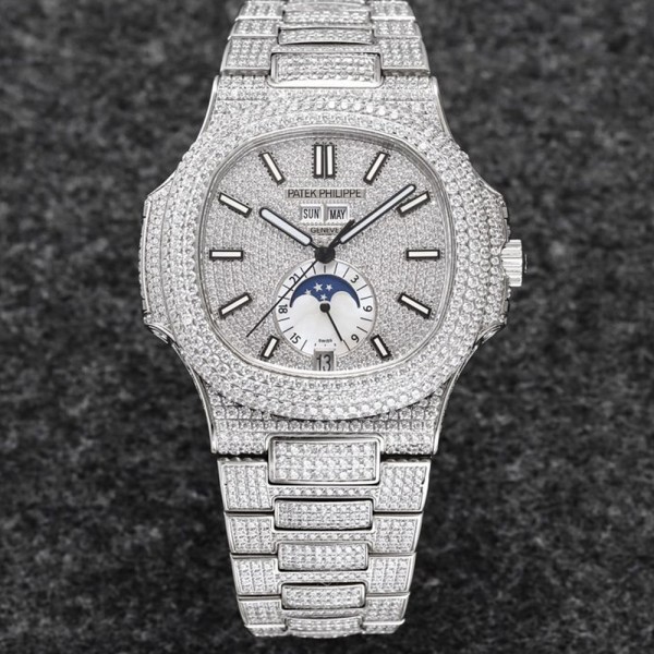 R8공장 파텍필립 노틸러스 컴플리케이트 풀다이아 세팅 40.5mm 5726