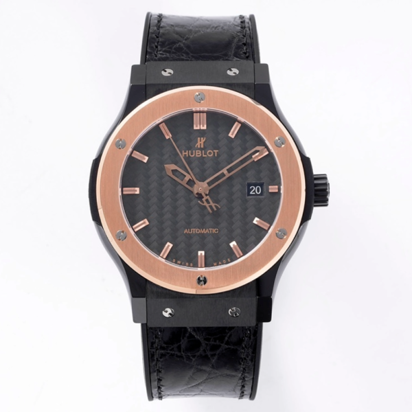 GS공장 위블로 클래식 퓨전 카본 파이버 다이얼 티타늄 세라믹 RG 금통 가죽 스트랩 42mm 542.CO.1780.RX
