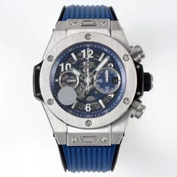 BBF공장 위블로 빅뱅 유니코 티타늄 블루 러버 스트랩 44mm 421.NX.5170.RX