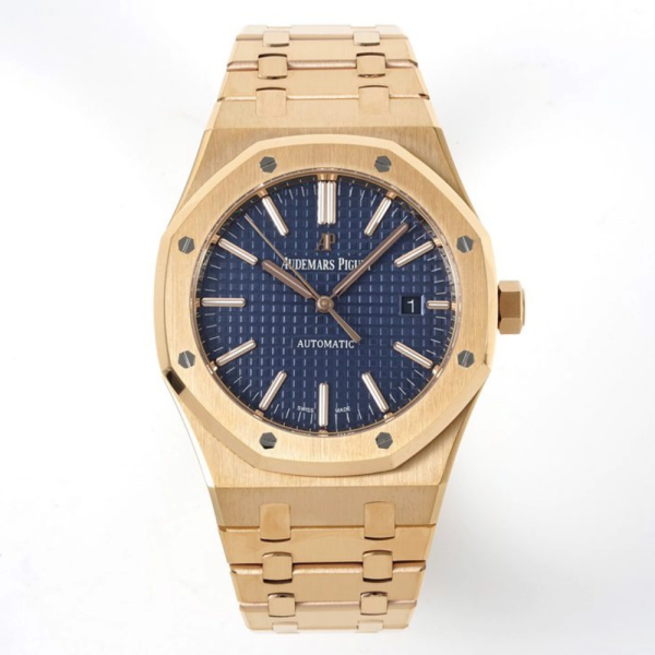 ZF공장 오데마피게 로얄오크 플라잉 블루 다이얼 로즈골즈 금통 41mm 15400OR