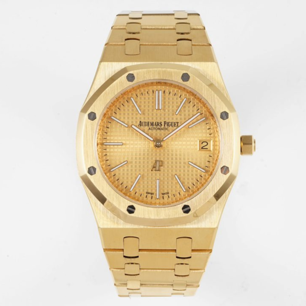 KZ공장 오데마피게 로얄오크 골드 텍스처 다이얼 금통 39mm 15202BA