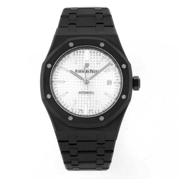 ZF공장 오데마피게 로얄오크 화이트 텍스처 다이얼 DLC 브레이슬릿 41mm 15400ST