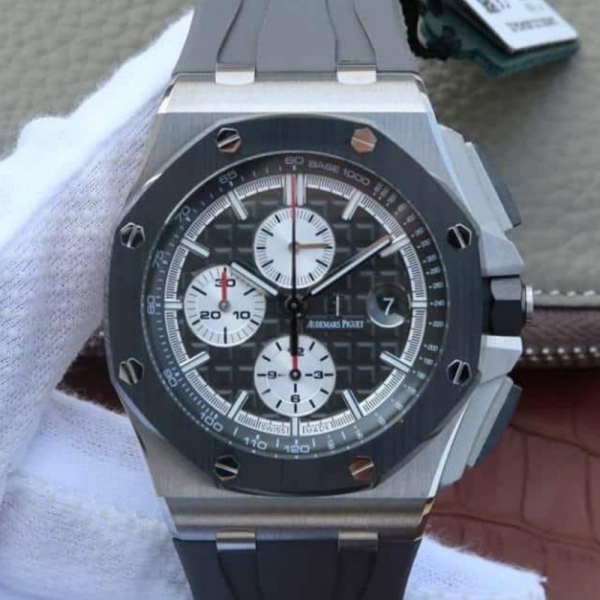 JF공장 오데마피게 로얄오크 오프쇼어 그레이/화이트 다이얼 스틸 그레이 러버스트랩 44mm 26400IO