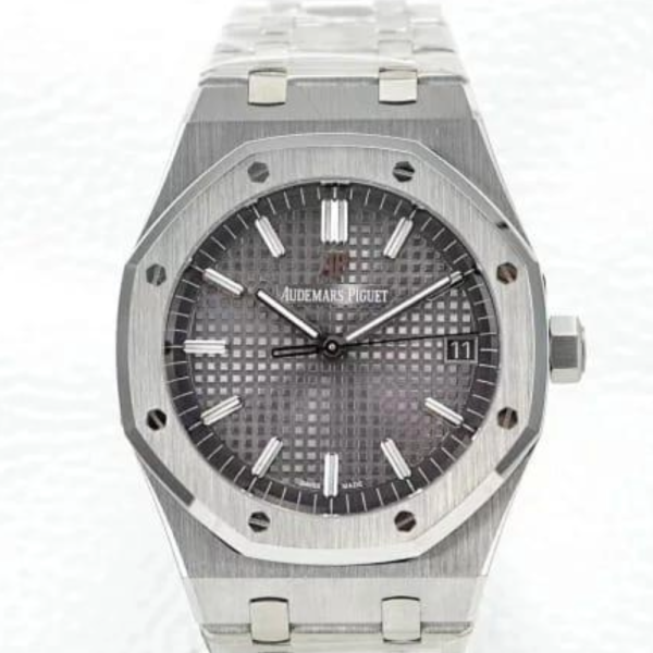 OM공장 오데마피게 로얄오크 그레이 다이얼 스틸 SS 브레이슬릿 41mm 15500ST