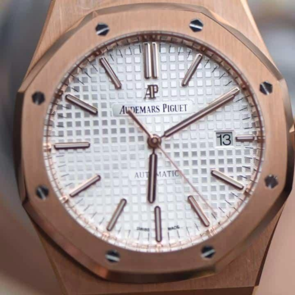 JF공장 오데마피게 로얄오크 화이트 다이얼 로즈골드 금통 41mm 15400OR