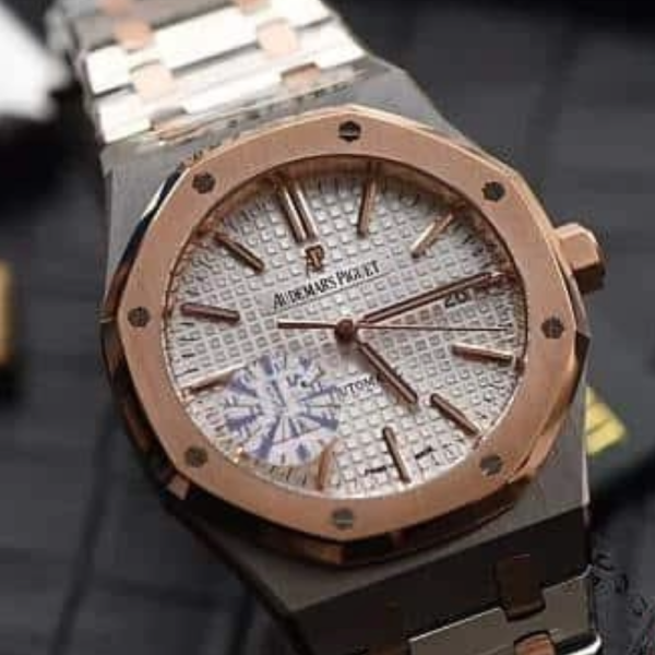 JF공장 오데마피게 로얄오크 화이트 다이얼 로즈골드 콤비 V3 42mm 15400