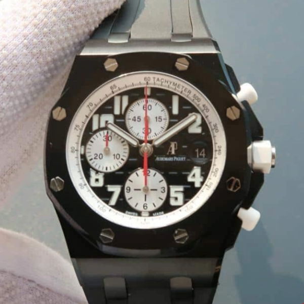 JF공장 오데마피게 로얄오크 오프쇼어 마커스 런던 블랙 러버 스트랩 42mm 26470ST