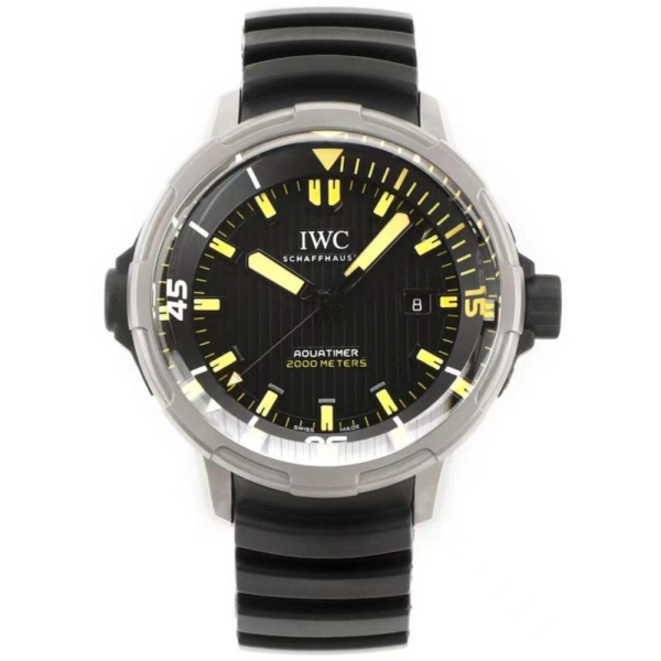ZF공장 IWC 아쿠아타이머 오토매틱 2000 티타늄 블랙/옐로우 다이얼 46mm IW358001