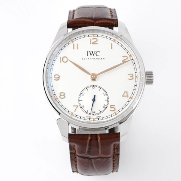 ZF공장 IWC 포르투기저 화이트/로즈골드 다이얼 레더 스트랩 40mm IW358303