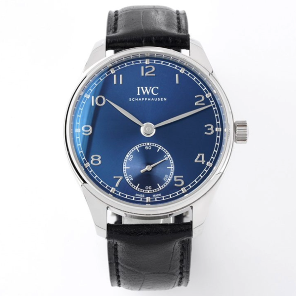 ZF공장 IWC 포르투기저 화이트골드 블루 다이얼 레더 스트랩 40mm IW358305