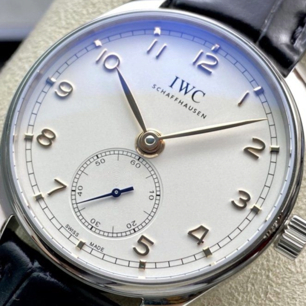 YL공장 IWC 포르투기저 크로노그래프 실버 화이트 다이얼 레더 스트랩 40mm IW358303