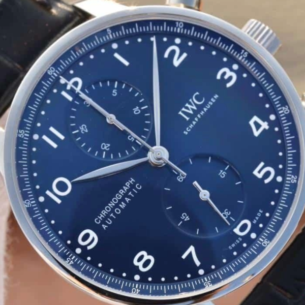 ZF공장 IWC 애니버서리 포르투기저 크로노그래프 150주년 기념 에디션 레더 스트랩 40mm IW371601