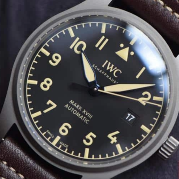 M+공장 IWC 파일럿 마크 18 헤리티지 티타늄 레더 스트랩 40mm IW327006