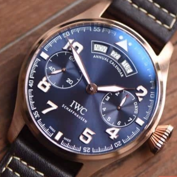 YL공장 IWC 빅 파일럿 애뉴얼 캘린더 어린왕자 에디션 블루 다이얼 레더 스트랩 46mm IW502701
