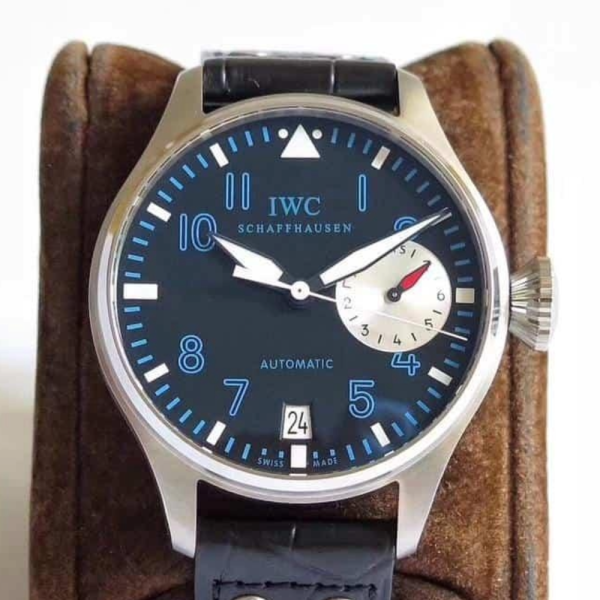 ZF공장 IWC 빅 파일럿 헤리티지 티타늄 블루 다이얼 레더 스트랩 46mm IW500431