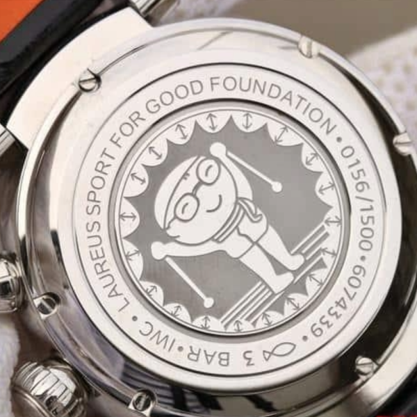 YL공장 IWC 라우레우스 스포츠 포 굿 파운데이션 한정판 스폐셜 에디션 화이트 다이얼 레더 스트랩 42mm IW393402