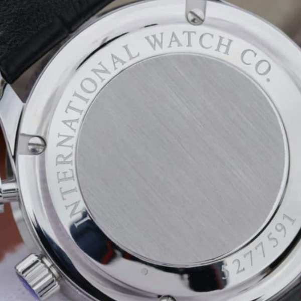 ZF공장 IWC 포르투기저 슈퍼 울트라씬 크로노그래프 스틸 다이아베젤 블랙 다이얼 레더 스트랩 40.9mm IW371440