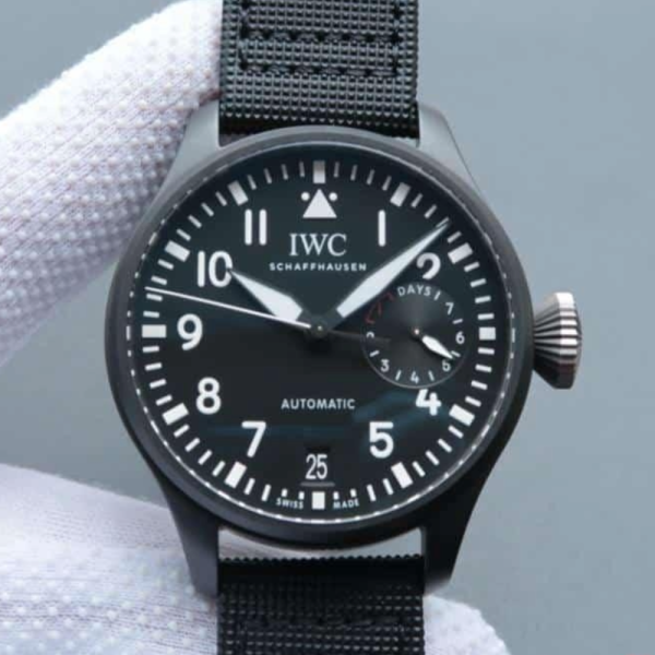ZF공장 IWC 빅 파일럿 탑건 오토매틱 블랙 다이얼 나일론 스트랩 46mm IW502001