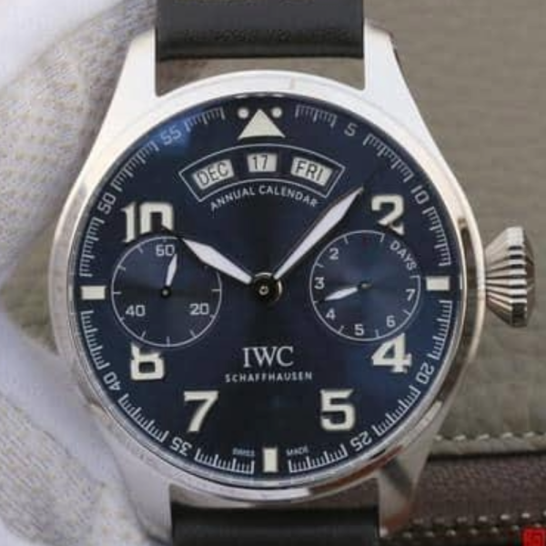 YL공장 IWC 빅 파일럿 애뉴얼 캘린더 블루 다이얼 레더 스트랩 46mm IW502703
