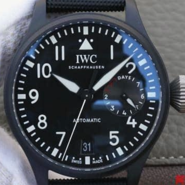 YL공장 IWC 빅 파일럿 탑건 오토매틱 블랙 나일론 스트랩 46mm IW502001