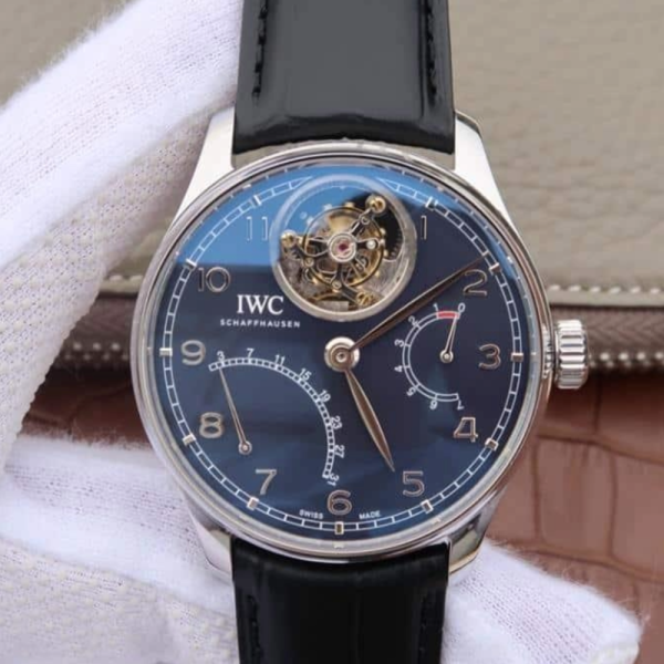 AZ공장 IWC 포르투기저 투르비옹 스틸 블루다이얼 레더 스트랩 44.2mm IW504401