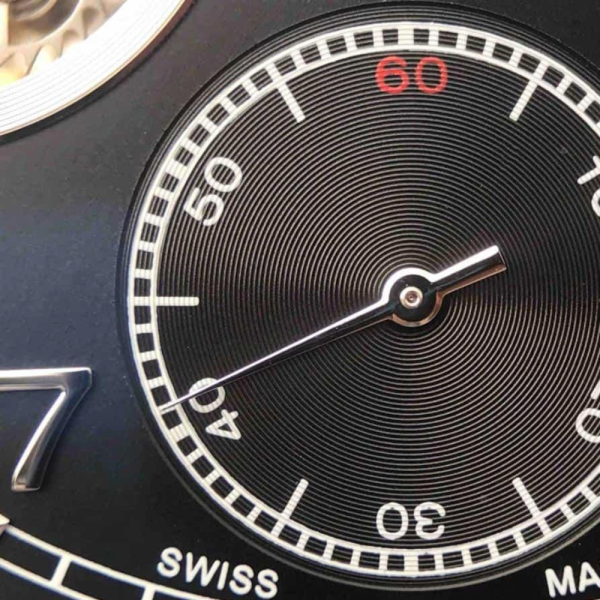 AZ공장 IWC 포르투기저 투르비옹 오토매틱 스틸 블랙 다이얼 레더 스트랩 42mm IW546302