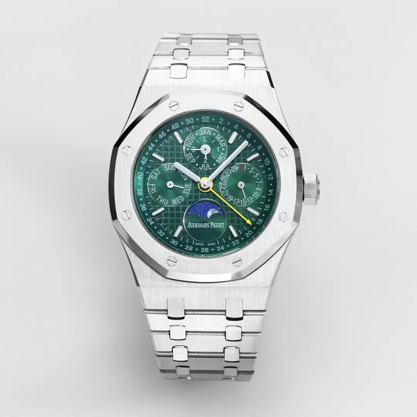 BBR공장 오데마피게 로얄오크 퍼페츄얼 그린 다이얼 스틸 SS 브레이슬릿 41mm 26574