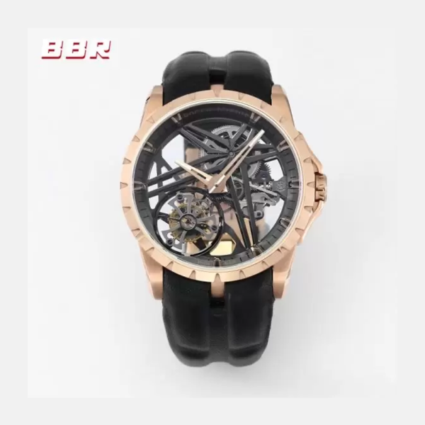BBR공장 로저드뷔 엑스칼리버 싱글 플라잉 투르비옹 로즈골드 42mm RDDBEX0836