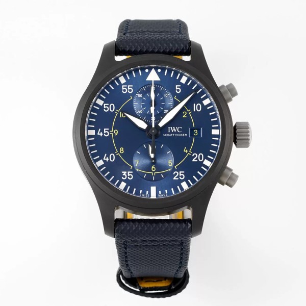 APS공장 IWC 파일럿 플라이백 크로노그래프 블루 엔젤스 스페셜 에디션 나일론 스트랩 44mm IW389008