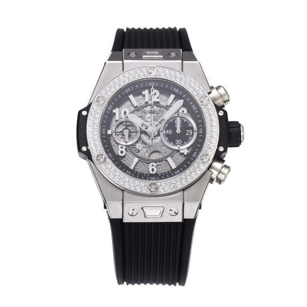 BBF공장 위블로 빅뱅 유니코 킹 티타늄 다이아베젤 블랙 러버 스트랩 44mm  421.NX.1170.RX