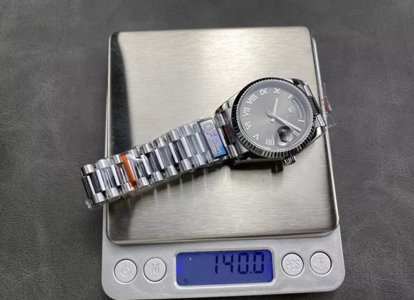 QF공장 v5 롤렉스 데이데이트 그레이 로만 다이얼 화이트골드 36mm 128236