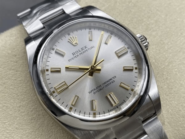 클린공장 롤렉스 오이스터 퍼페츄얼 실버 다이얼 바인덱스 SS 브레이슬릿 36mm 126000