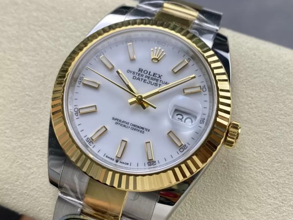 ARF공장 롤렉스 데이저스트 화이트 스틱 다이얼 콤비 오이스터 41mm 126333-0015