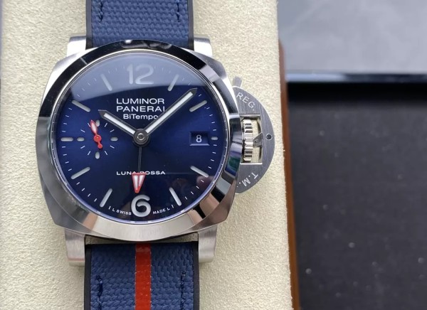 VS공장 파네라이 마리나 루나로사 블루 다이얼 스틸 케이스 44mm PAM1391