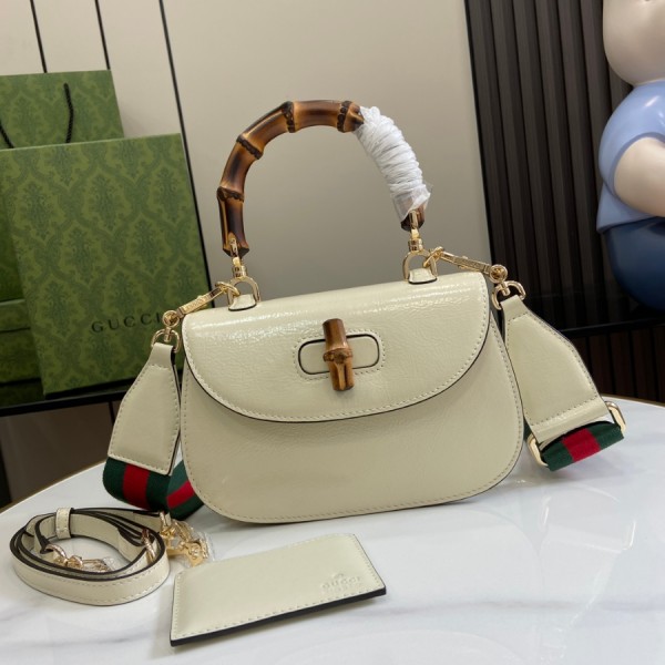 구찌 Gucci Bamboo 1947 스몰 여성용 크로스백 토트백 675797