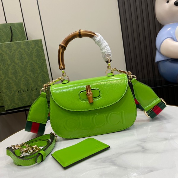 구찌 Gucci Bamboo 1947 스몰 여성용 크로스백 토트백 675797
