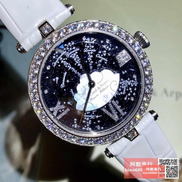 VCA공장 반클리프 아펠 외르 필랑트 다이아 베절 38mm 여성용 시계 (Wishing 12 meteor showers)