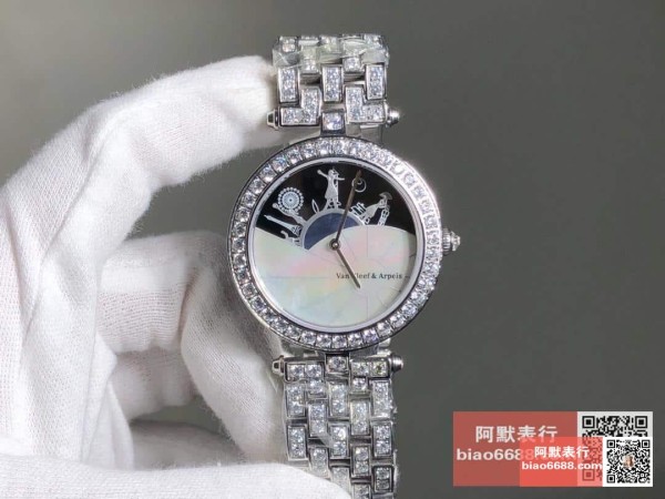 WM공장 반클리프 아펠 포에틱 컴플렉스 펑션 다이아 베젤 스트랩 36mm 여성용시계 VCARN25800