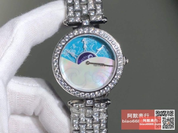 WM공장 반클리프 아펠 포에틱 컴플렉스 펑션 다이아 베젤 스트랩 36mm 여성용시계 VCARN25800