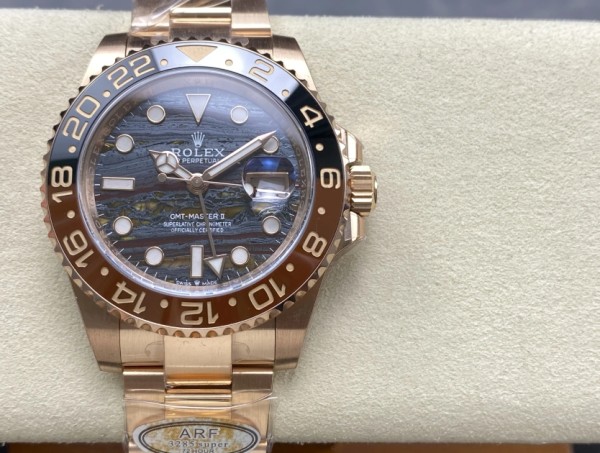 ARF공장 롤렉스 GMT 마스터2 루트비어 RG 금통 타이거 아이언 40mm 126715 CHNR
