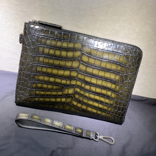 벨루티 클러치(악어가죽)